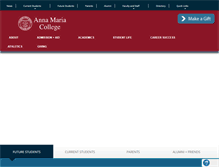 Tablet Screenshot of annamaria.edu